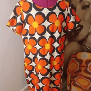 ROBE FLOWER POWER ANNEES 60