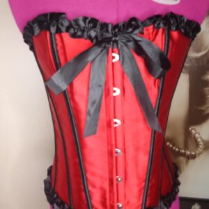 CORSET ROUGE ET NOIR 4 XL