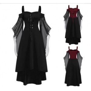 ROBE GOTHIQUE MODELE AMAZON A MANCHES