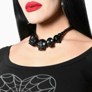 Collier Collection Crâne Noir KREEPSVILLE BEST SELLER !!!