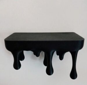 Etagère dégoulinante noire grand modèle