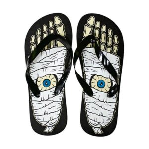 Tongs - Sourpuss - Momie-squelette gothique Halloween noir