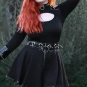 MINI JUPE NOIR GOTHIQUE