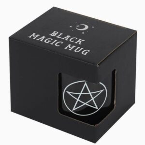 Tasse gothique noire pentagramme Wiccan