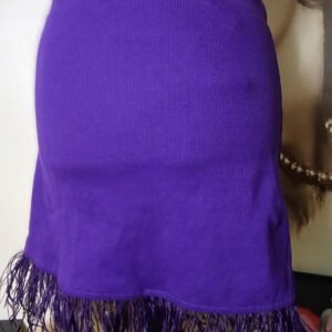 JUPE VIOLETTE A FRANGES LOOK GHOUL TAILLE M