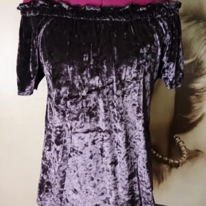 HAUT GOTHIQUE EN VELOURS VIOLET